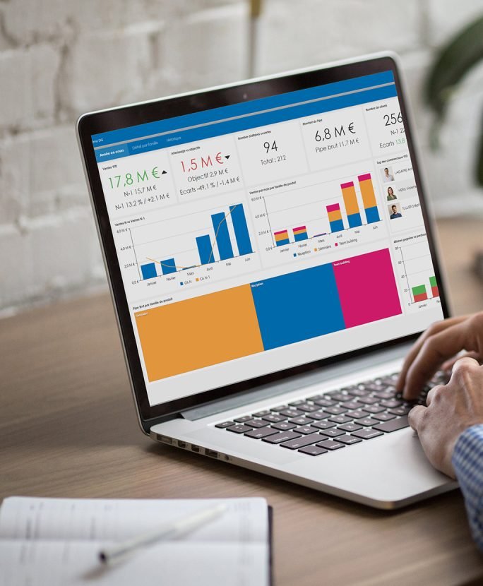 Ordinateur portable avec la solution myreport
