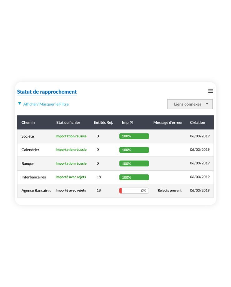 Écran du logiciel Sage XRT