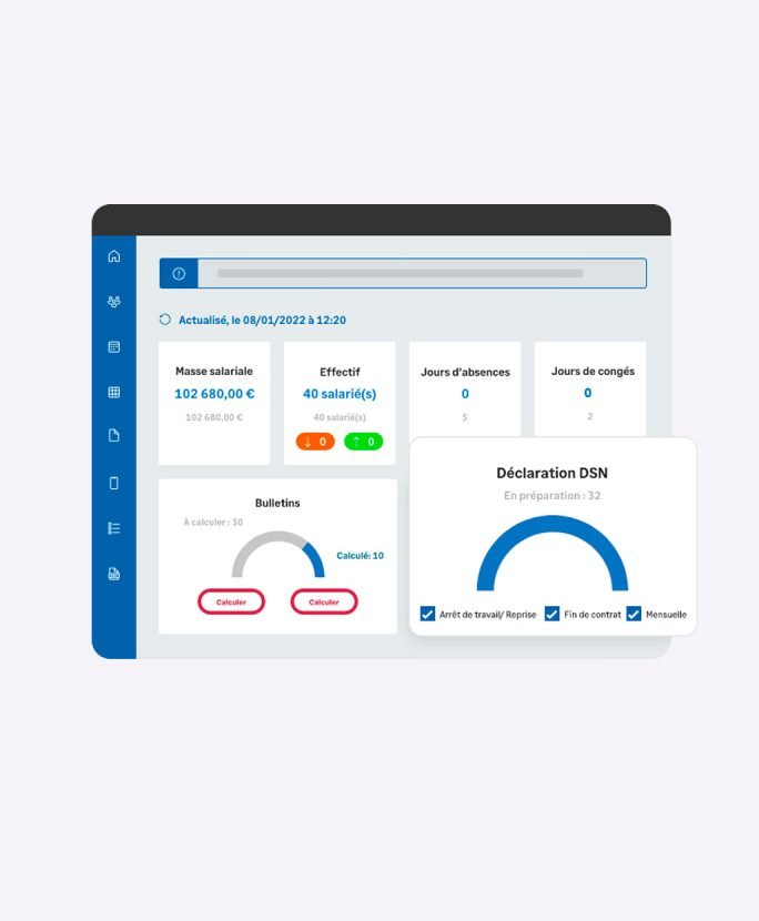Ecran sage business cloud paie